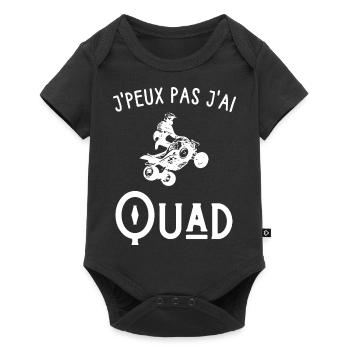 Je peux pas j'ai quad - Body à manches courtes Premium Bébé - noir - Devant