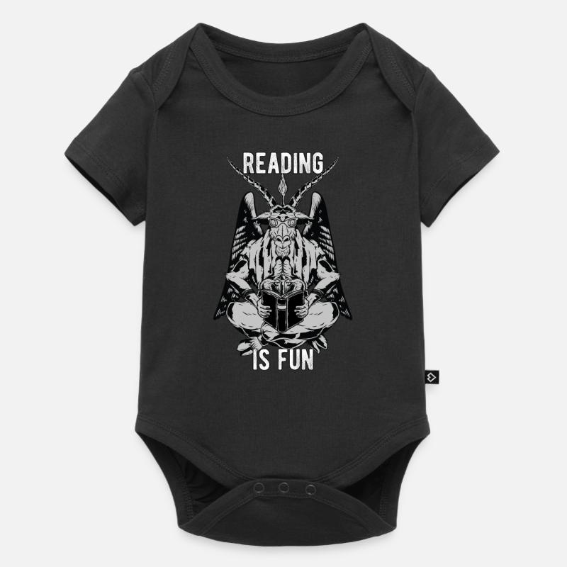 Baphomet Reading is Fun Livres Lecture - Body à manches courtes Premium Bébé - noir