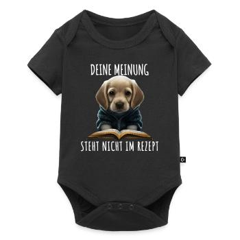 Retriever deine Meinung ist nicht im Rezept Koch - Baby Premium Kurzarmbody - Schwarz - Vorne