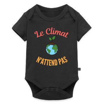 Le climat n'attend pas - Body à manches courtes Premium Bébé - noir - Devant