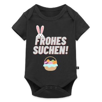 Frohes Suchen Ostereiersuche - Baby Premium Kurzarmbody - Schwarz - Vorne