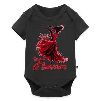 Flamenco Tanz Andalusien Spanischer Tanz - Baby Premium Kurzarmbody - Schwarz - Vorne