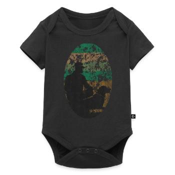 Silhouettes of dog and master - Baby Premium short-sleeve bodysuit - black - Front