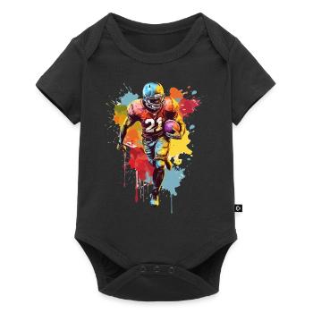 Joueur de football américain USA Sport Colorful Splash - Body à manches courtes Premium Bébé - noir - Devant