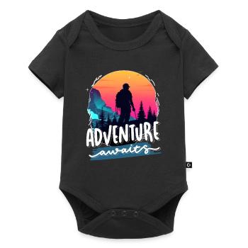 L’aventure vous attend - Body à manches courtes Premium Bébé - noir - Devant
