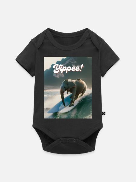 Hurra! - Baby Premium Kurzarmbody - Schwarz