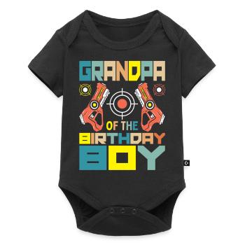 Opa Des Geburtstagskindes Passendes Lasertag Par - Baby Premium Kurzarmbody - Schwarz - Vorne