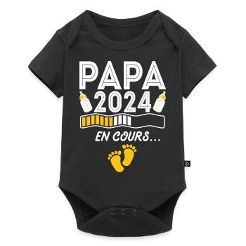 Nouveau Nouvelle Naissance Future Papa 2024 - Body à manches courtes Premium Bébé - noir - Devant