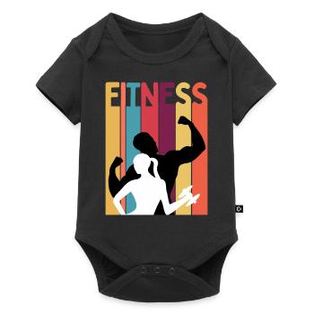 Amateur de fitness - Body à manches courtes Premium Bébé - noir - Devant