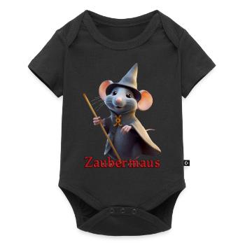 Zaubermaus - Baby Premium Kurzarmbody - Schwarz - Vorne