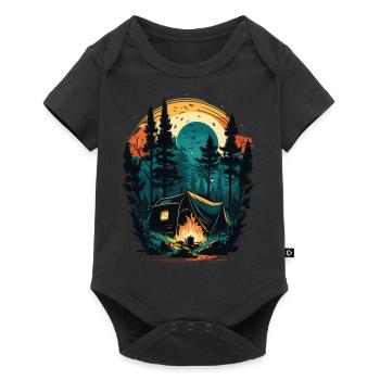 Camping - Survival Home is where my tarp is - Baby Premium short-sleeve bodysuit - black - Front