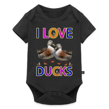 Duck Love - Baby Premium short-sleeve bodysuit - black - Front