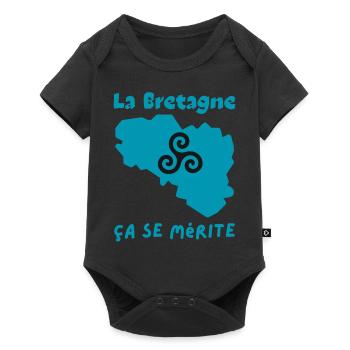 La Bretagne , ça se mérite 1 - Body à manches courtes Premium Bébé - noir - Devant