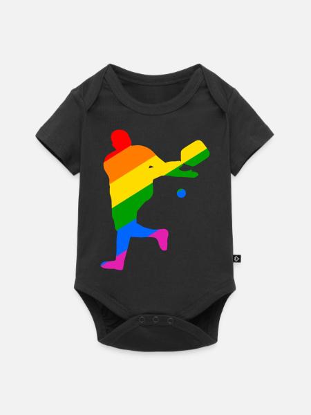 LGBTQIA+ Pickleball - Baby Premium Kurzarmbody - Schwarz