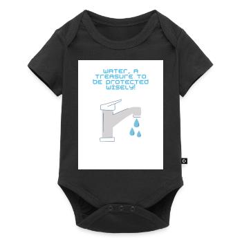 Water a treasure - Baby Premium short-sleeve bodysuit - black - Front