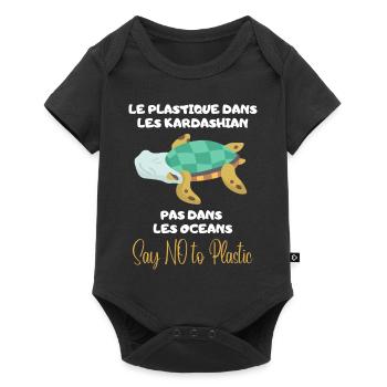 Platique pas dans les Oceans. Protege nos Océans - Body à manches courtes Premium Bébé - noir - Devant