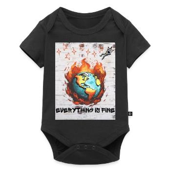Planet Earth 🌎 - Everything is fine 1 - Baby Premium short-sleeve bodysuit - black - Front