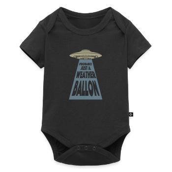 Alien Meme Aliens Ufo Weather Balloon Ufo - Body à manches courtes Premium Bébé - noir - Devant