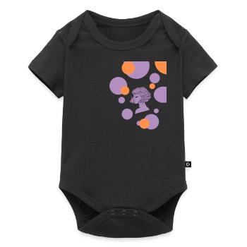 Girl Side View Cosmic Sweater - Baby Premium short-sleeve bodysuit - black - Front