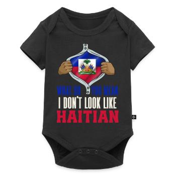 Haiti Haitian Flag Ayiti Haitian I Gift - Baby Premium short-sleeve bodysuit - black - Front