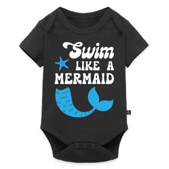 Swim Like a Mermaid - Baby Premium short-sleeve bodysuit - black - Front