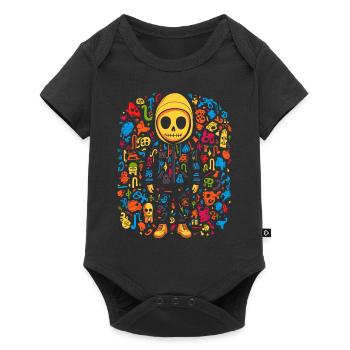 Mummy’s Swag: T-shirt à capuche Hip Hop - Body à manches courtes Premium Bébé - noir - Devant