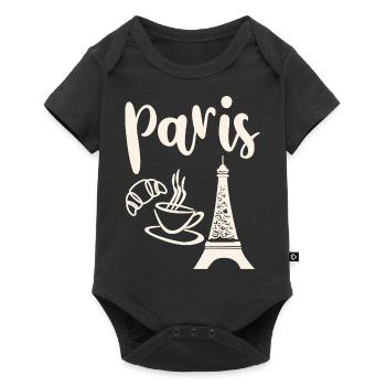 Cadeau Design graphique Paris Tour Eiffel France - Body à manches courtes Premium Bébé - noir - Devant