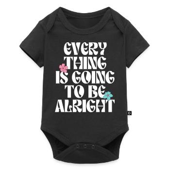 Tout va bien se passer pour la motivation citation - Body à manches courtes Premium Bébé - noir - Devant