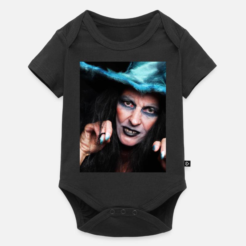 Halloween Scary Witch - Body à manches courtes Premium Bébé - noir