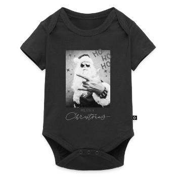 HO HO HO Merry Christmas (1) - Baby Premium Kurzarmbody - Schwarz - Vorne