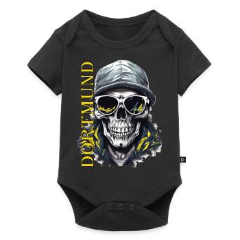 Dortmund T-Shirt Dortmunder Bekleidung - Baby Premium Kurzarmbody - Schwarz - Vorne