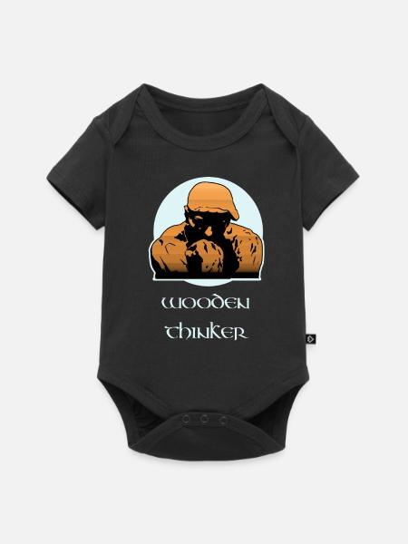 Hölzerner Denker - Baby Premium Kurzarmbody - Schwarz