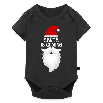 Le Père Noël arrive - Body à manches courtes Premium Bébé - noir - Devant
