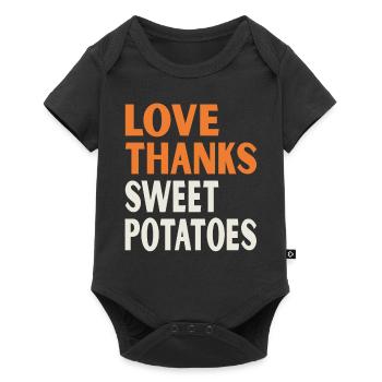 Love Thanks Sweet Potatoes Funny Autumn Fall - Baby Premium short-sleeve bodysuit - black - Front
