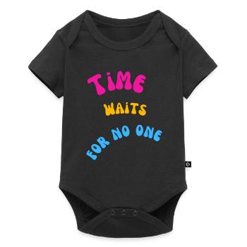 Time - Baby Premium short-sleeve bodysuit - black - Front