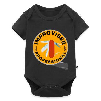 Improvisator Profi - Baby Premium Kurzarmbody - Schwarz - Vorne