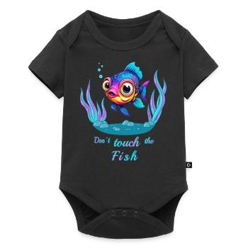 Don't touch the fish! - Baby Premium short-sleeve bodysuit - black - Front