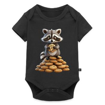 I got 99 Cookies cause a ... ate one - cute racoon - Baby Premium short-sleeve bodysuit - black - Front