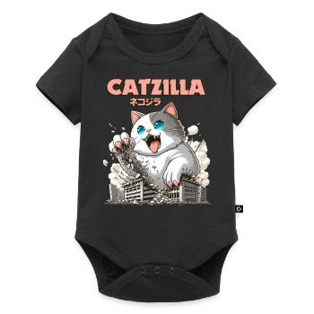 Catzilla Chat Drôles d’animaux - Body à manches courtes Premium Bébé - noir - Devant