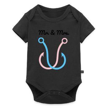 Angelhaken - Baby Premium Kurzarmbody - Schwarz - Vorne