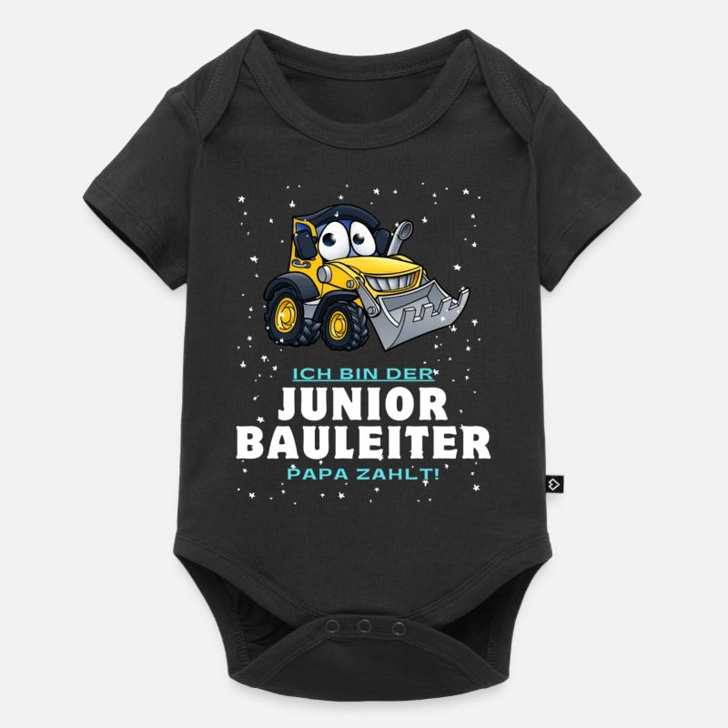 Junior Bauleiter - Baby Premium Kurzarmbody - Schwarz