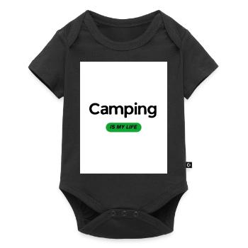 "Camping is my Life" - Baby Premium short-sleeve bodysuit - black - Front