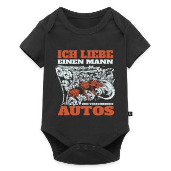 Autoliebhaber Leidenschaft Frau Fahrzeug - Baby Premium Kurzarmbody - Schwarz - Vorne