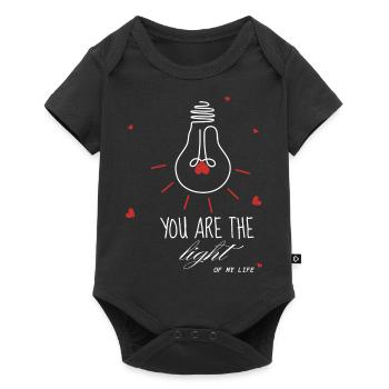 Du bist das Licht meiner Lebensliebe - Baby Premium Kurzarmbody - Schwarz - Vorne