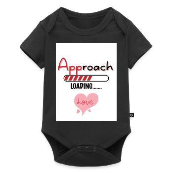 APProach Love. APP roach. - Baby Premium short-sleeve bodysuit - black - Front