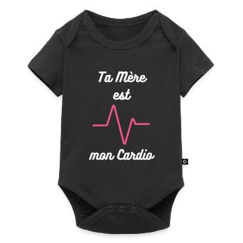 Ta mère est mon cardio : Tee-shirt Cardio Humour - Body à manches courtes Premium Bébé - noir - Devant