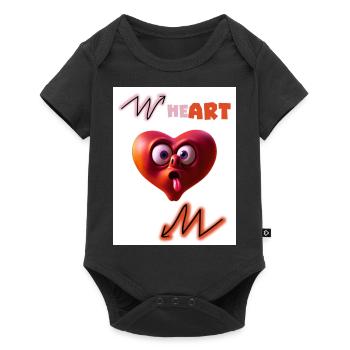 Cœur. Il art. On. - Body à manches courtes Premium Bébé - noir - Devant