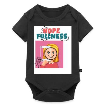 Hoffnung Fülle. Voller Hoffnung. Hoffen. - Baby Premium Kurzarmbody - Schwarz - Vorne