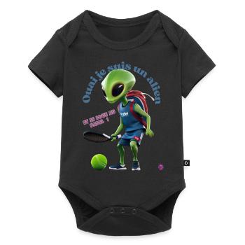 Joueur de padel - Body à manches courtes Premium Bébé - noir - Devant