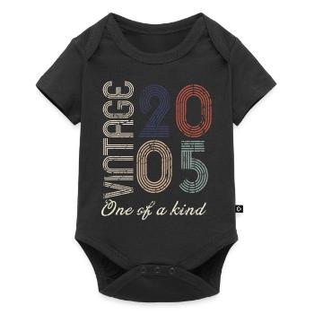 19th Birthday 2005 - Vintage Retro Gift Idea - Baby Premium short-sleeve bodysuit - black - Front